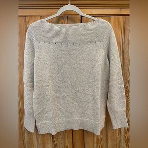 LOFT Oatmeal wide neck sweater, size M